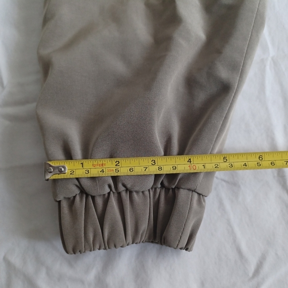 VTG Luba Paris Women's Metallic Khaki Spring Fall Coat Jacket Lagenlook - Picture 8 of 11